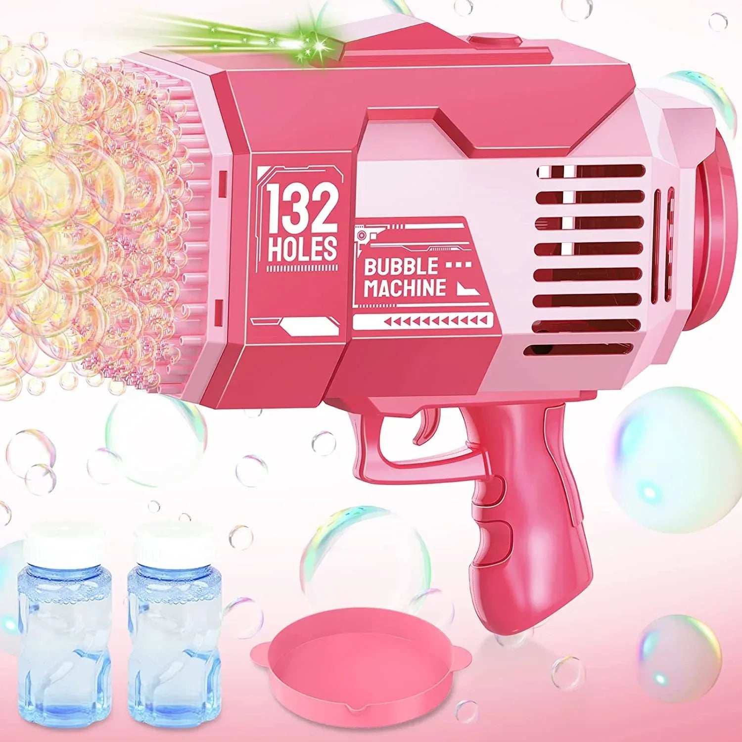 Bazooka Magic Light Bubble Machine 132 Hole- Pink for kids in Kuwait